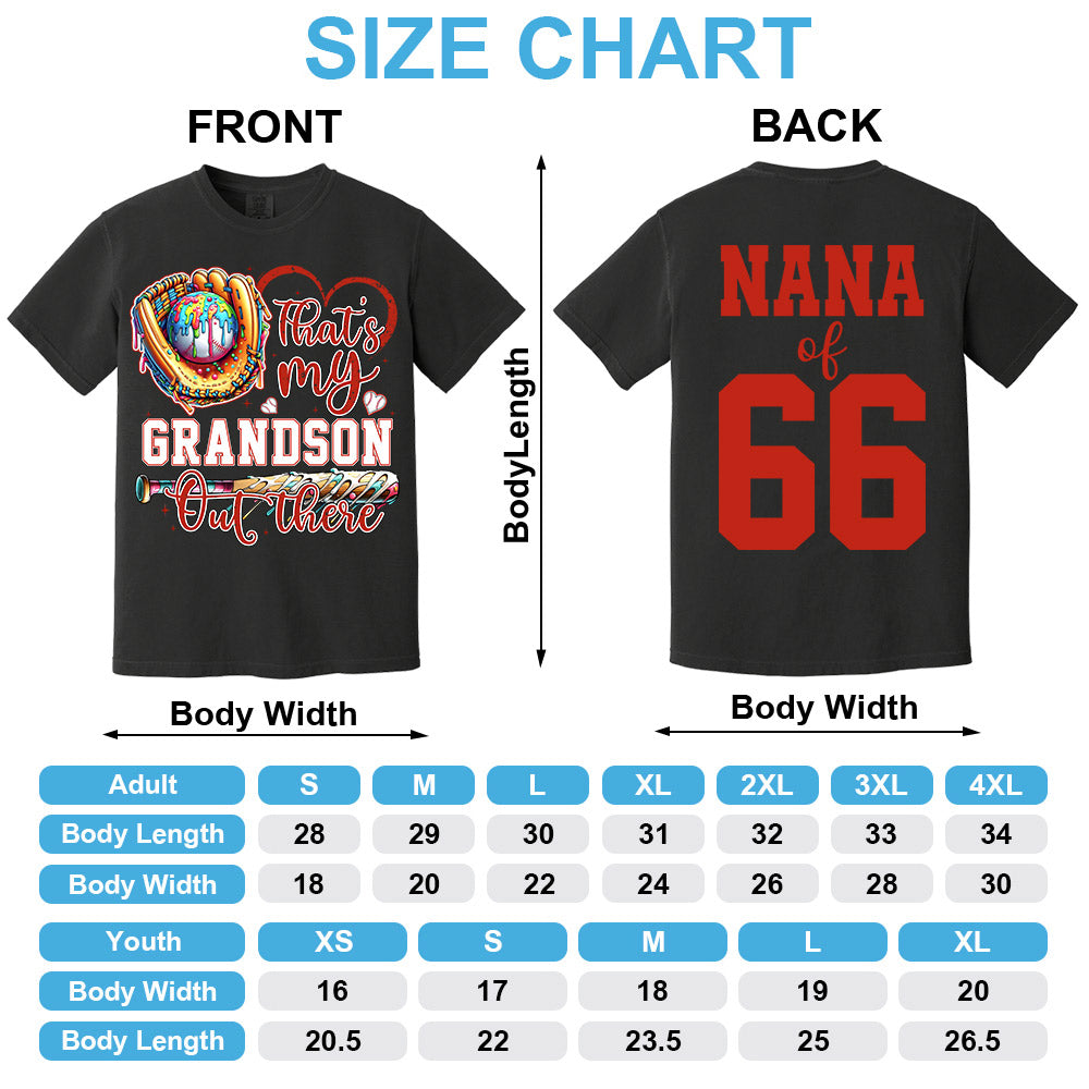 That's My Grandson Out There - Personalized Baseball Shirt, Gift for Baseball Lover A2110 Li29