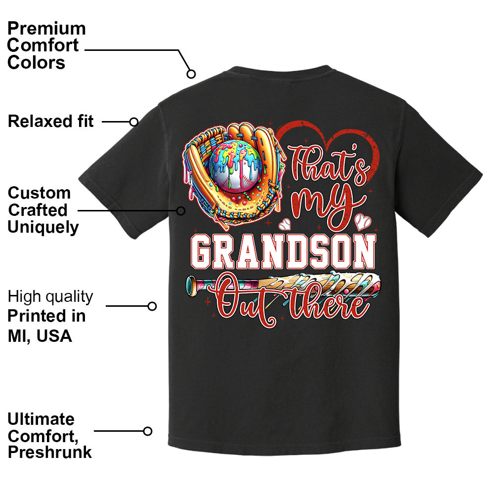 That's My Grandson Out There - Personalized Baseball Shirt, Gift for Baseball Lover A2110 Li29