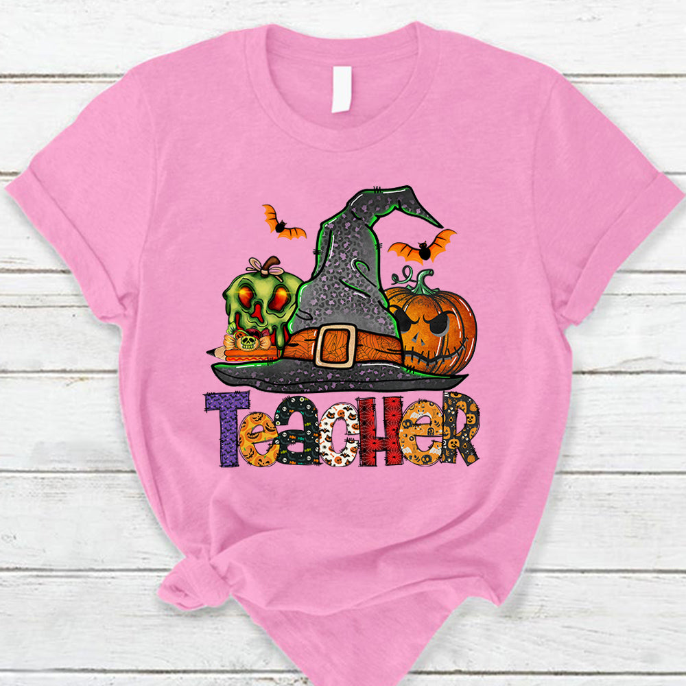 Personalized Shirt Teacher Witch Hat Halloween Shirt For Teacher H2511 H199