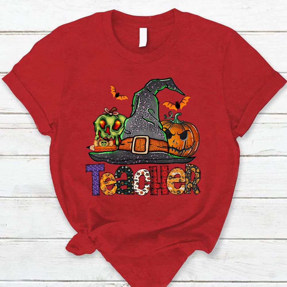 Personalized Shirt Teacher Witch Hat Halloween Shirt For Teacher H2511 H199