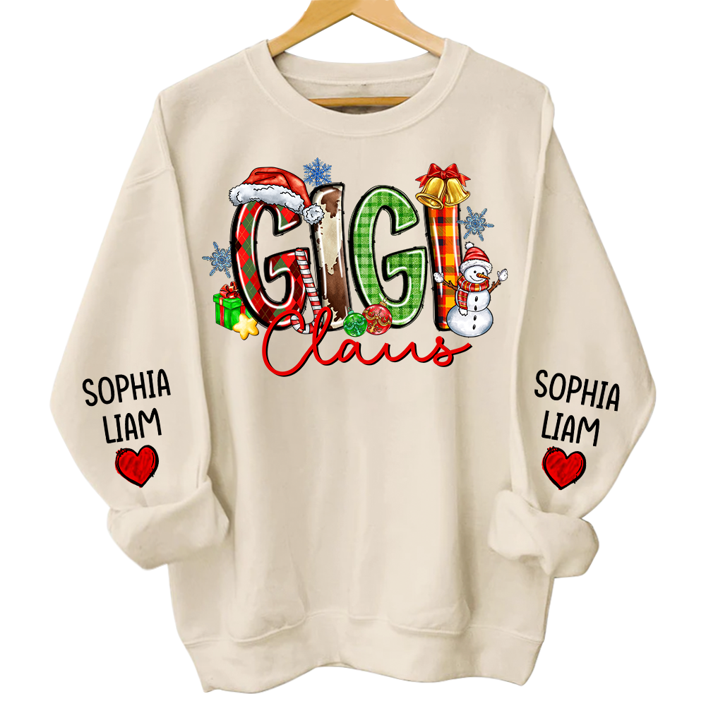 Personalized Nana Claus Sweatshirt Christmas Gift For Grandmas Pa00