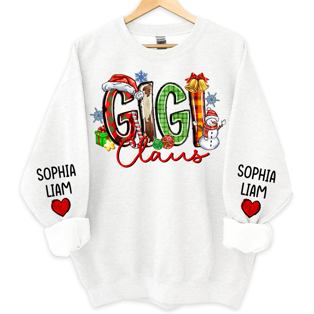 Personalized Nana Claus Sweatshirt Christmas Gift For Grandmas Pa00