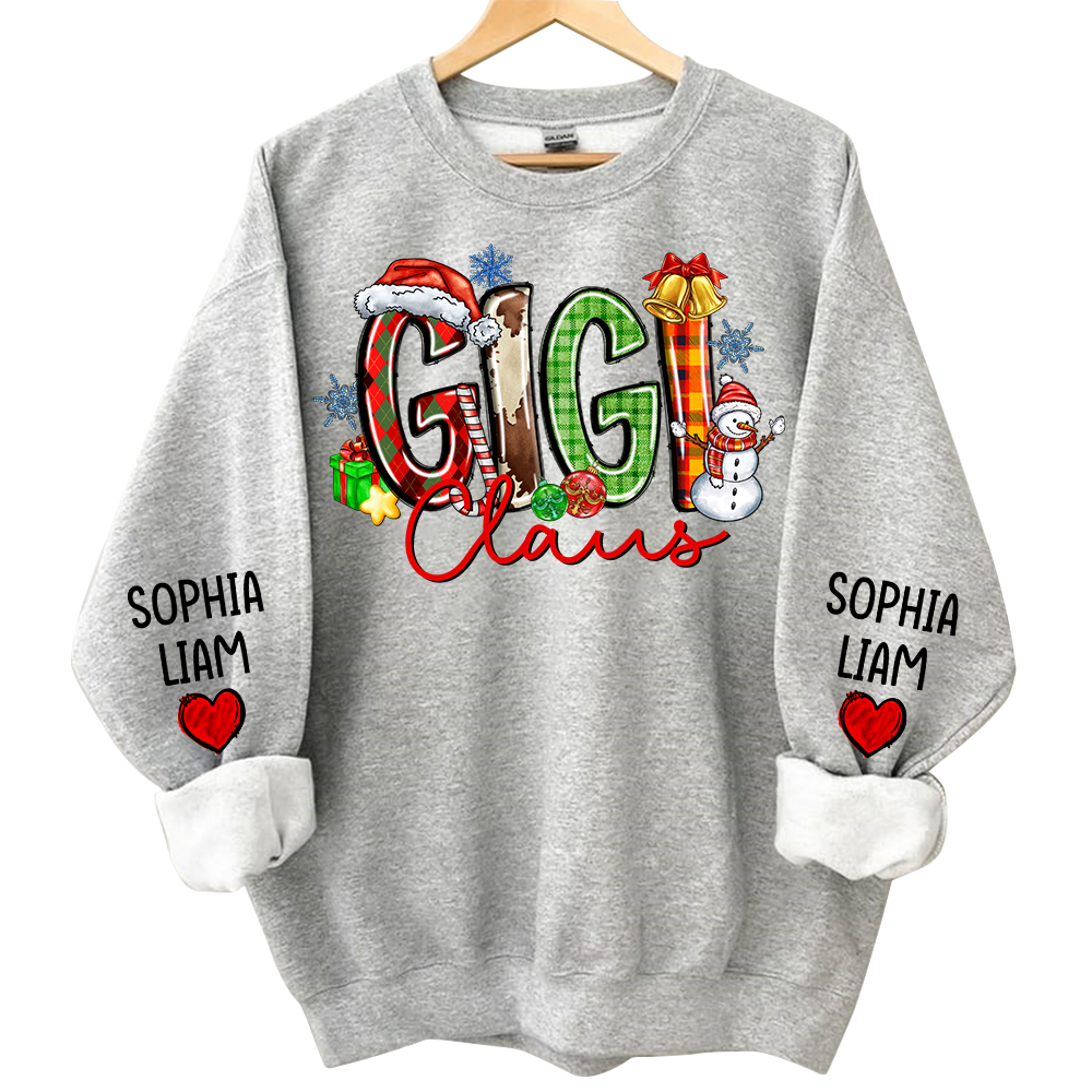 Personalized Nana Claus Sweatshirt Christmas Gift For Grandmas Pa00