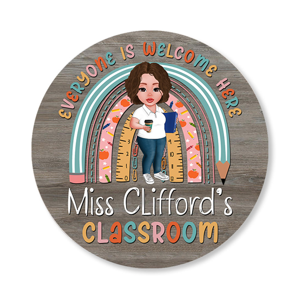 Personalized Teacher Door Sign Back To School Door Hanger Teacher Appreciation Gift For Teacher Ph99