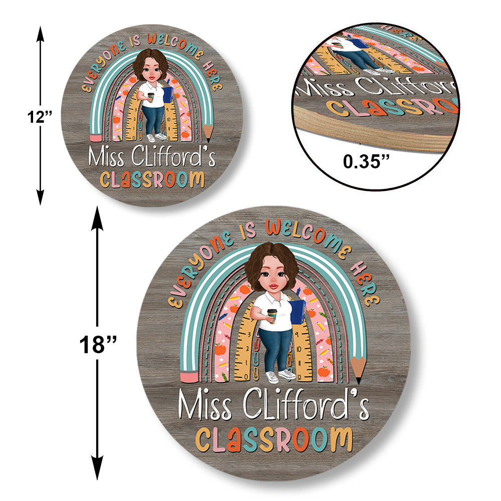 Personalized Teacher Door Sign Back To School Door Hanger Teacher Appreciation Gift For Teacher Ph99