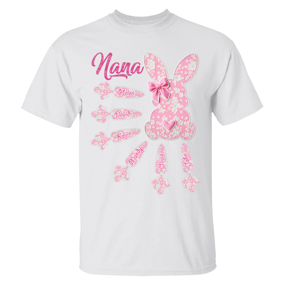 Grandma Easter Bunny Shirt - Personalized Shirt For Nana Mimi Gigi - Custom Carrots Kids NA04 Hn01