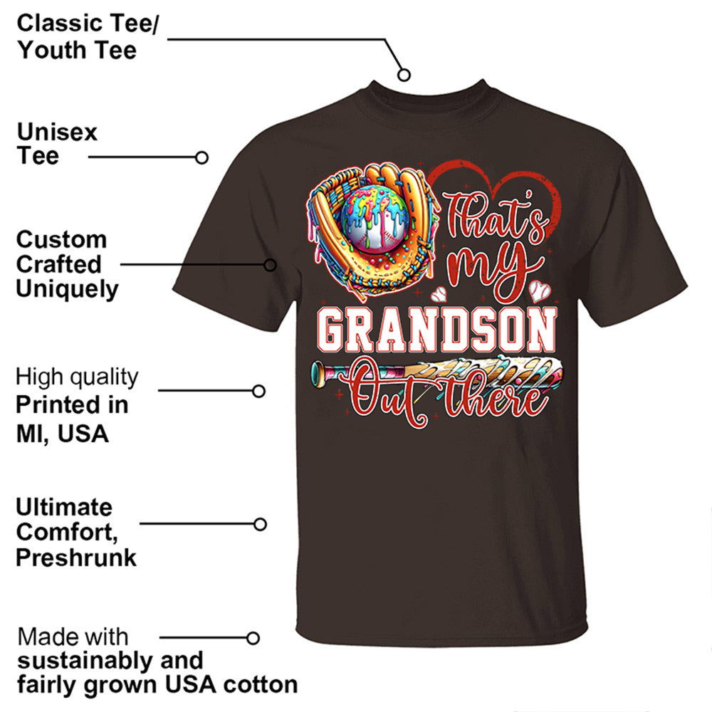 That's My Grandson Out There - Personalized Baseball Shirt, Gift for Baseball Lover A2110 Li29