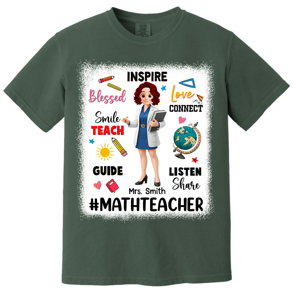 Teacher Inspire Love Connect, Personalized Shirt, Gift For Teacher T1807 Do99