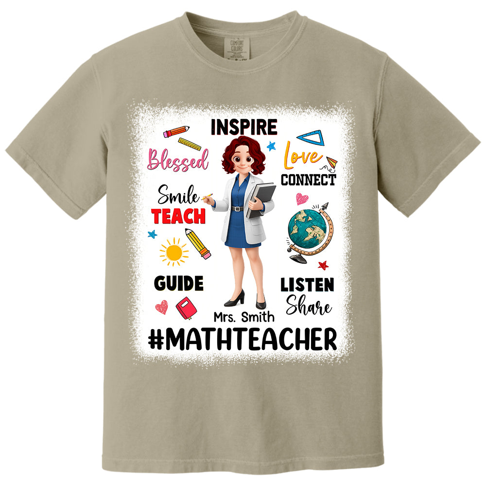 Teacher Inspire Love Connect, Personalized Shirt, Gift For Teacher T1807 Do99