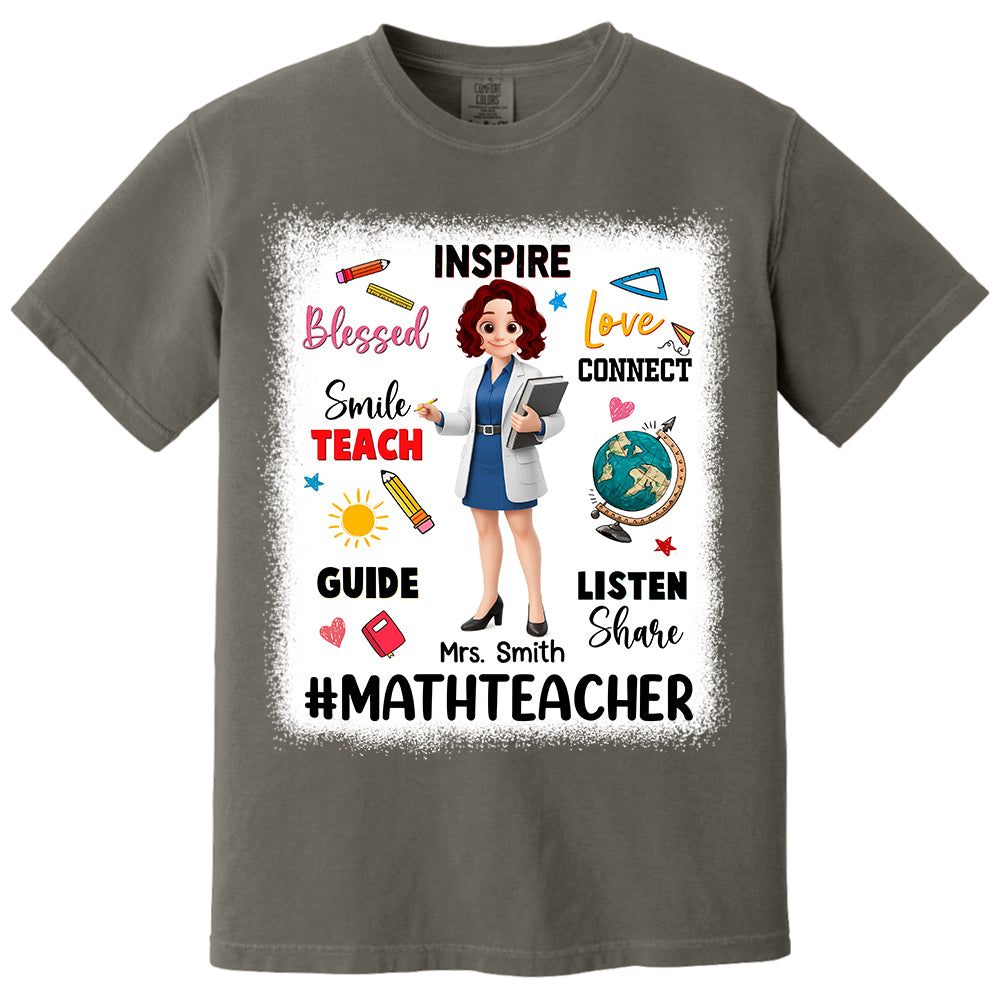 Teacher Inspire Love Connect, Personalized Shirt, Gift For Teacher T1807 Do99