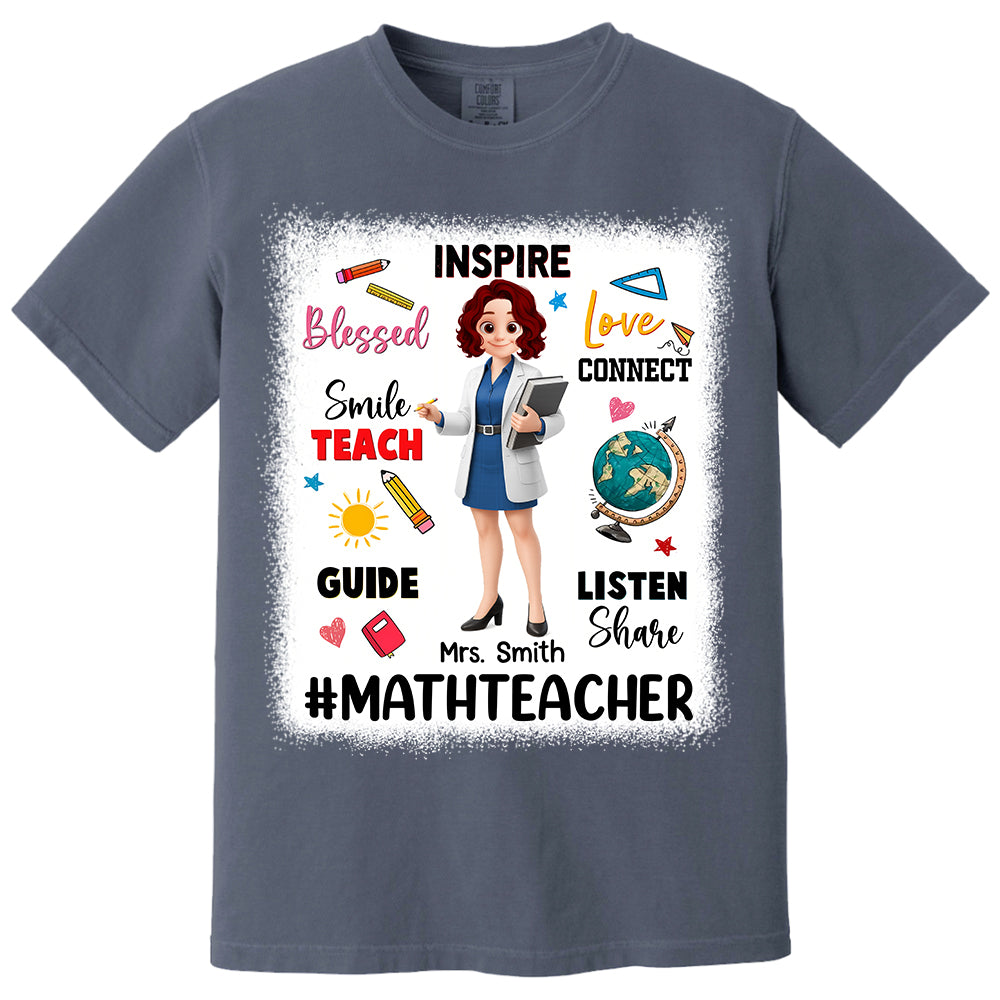 Teacher Inspire Love Connect, Personalized Shirt, Gift For Teacher T1807 Do99