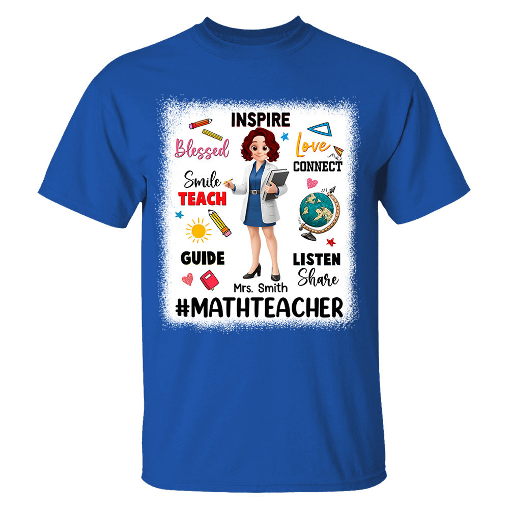 Teacher Inspire Love Connect, Personalized Shirt, Gift For Teacher T1807 Do99
