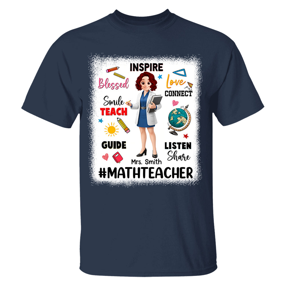 Teacher Inspire Love Connect, Personalized Shirt, Gift For Teacher T1807 Do99