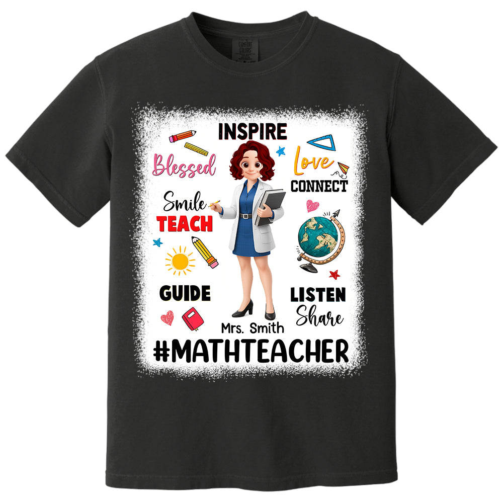 Teacher Inspire Love Connect, Personalized Shirt, Gift For Teacher T1807 Do99