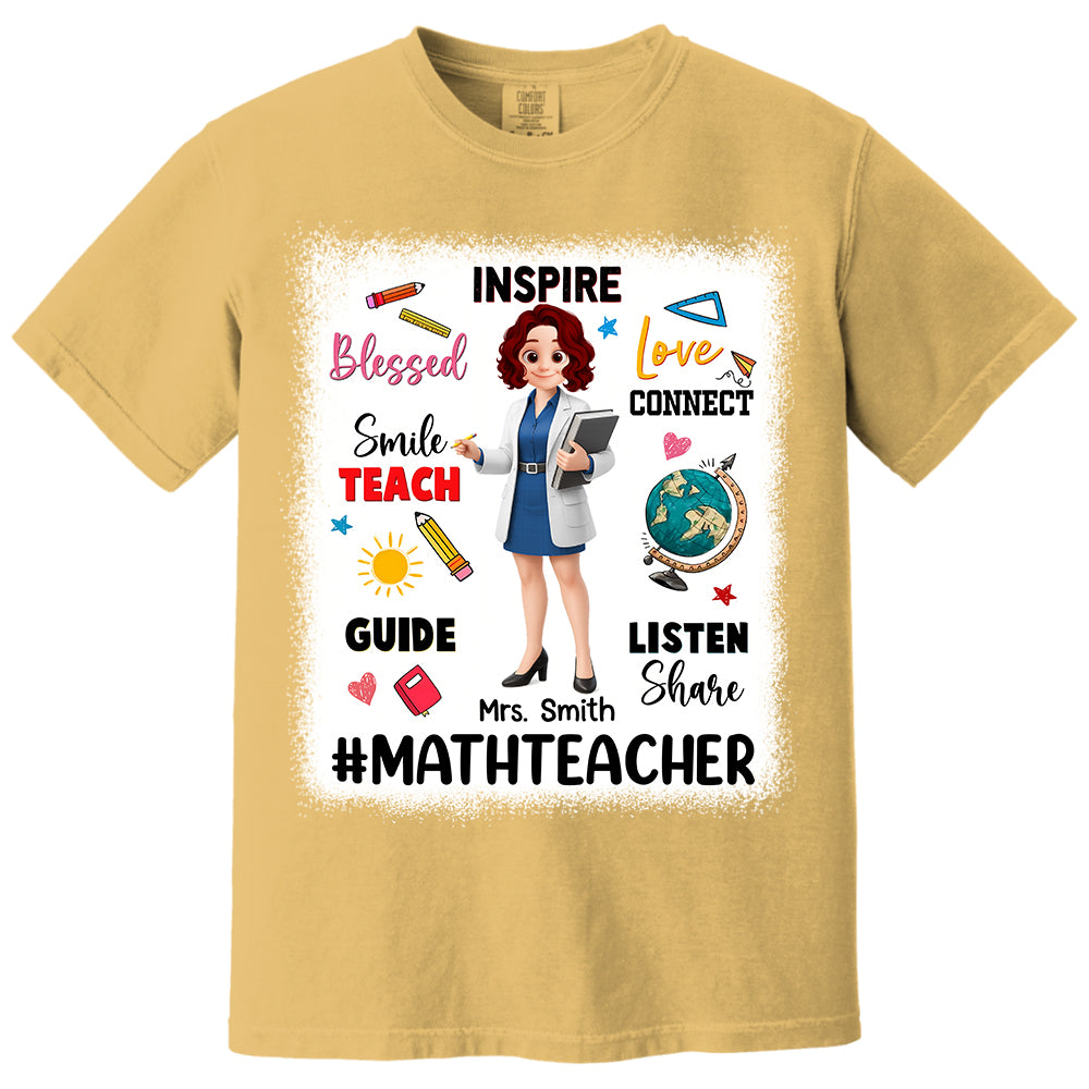 Teacher Inspire Love Connect, Personalized Shirt, Gift For Teacher T1807 Do99