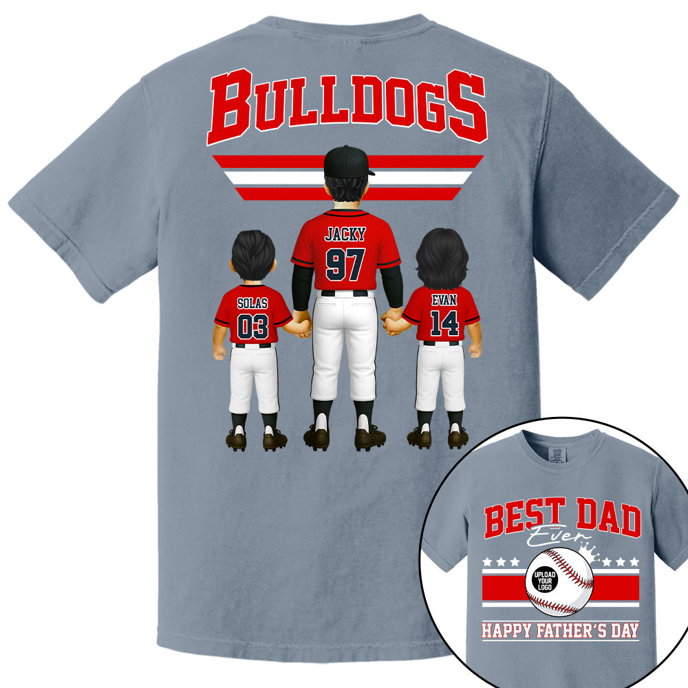 Best Dad Ever, Personalize Baseball Dad, Grandpa Shirt, Father's Day Gift for Dad, Grandpa A2110 Tu20