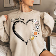 Grandma, Sport Mom Heart, Personalized Shirt, Gift For Mother's Day T1807 Hv01