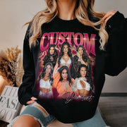 Custom Vintage Bootleg Rap Photo Tee Personalized Unisex T-shirt Gift for Girlfriend & Boyfriend