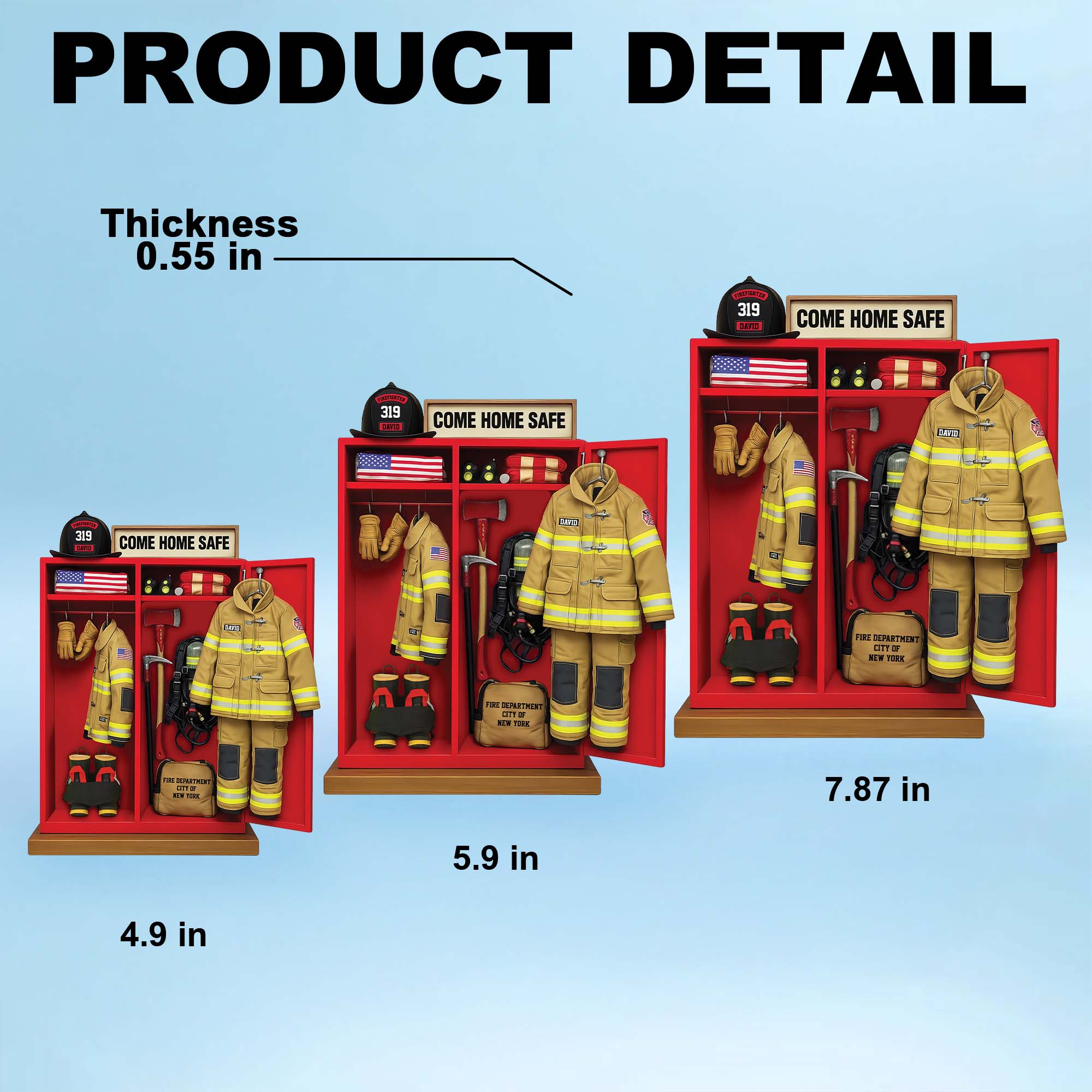 Firefighter Personal Locker Plaque - Personalized Gifts For Firefighter Pt99