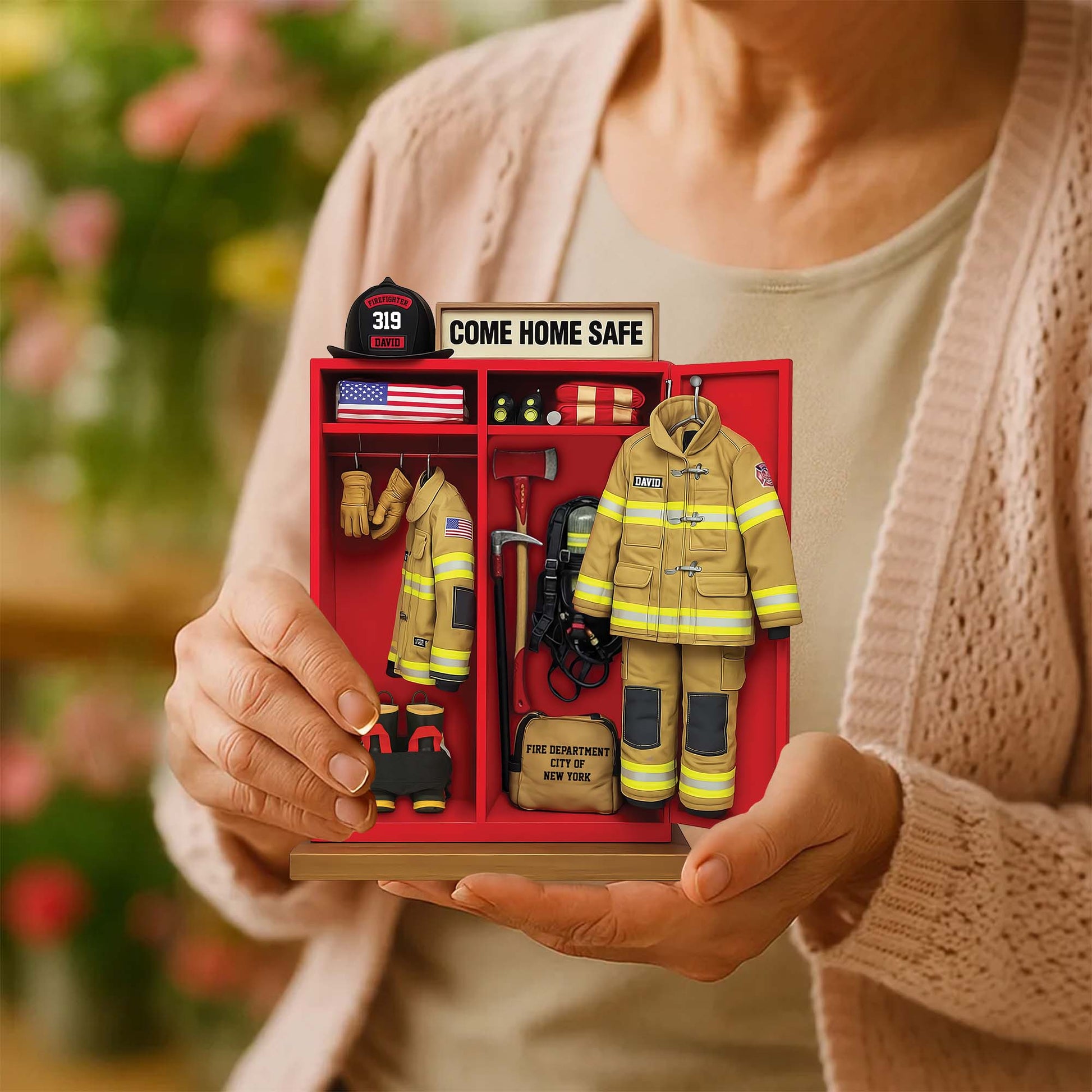 Firefighter Personal Locker Plaque - Personalized Gifts For Firefighter Pt99