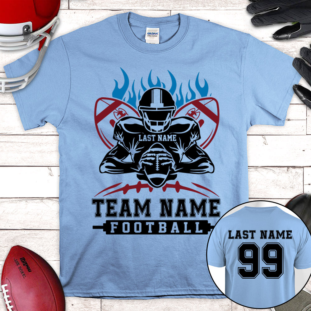 Personalized Shirt American Football Player All Over Print Shirt For Football Team, Football Family Game Day Shirt H2511