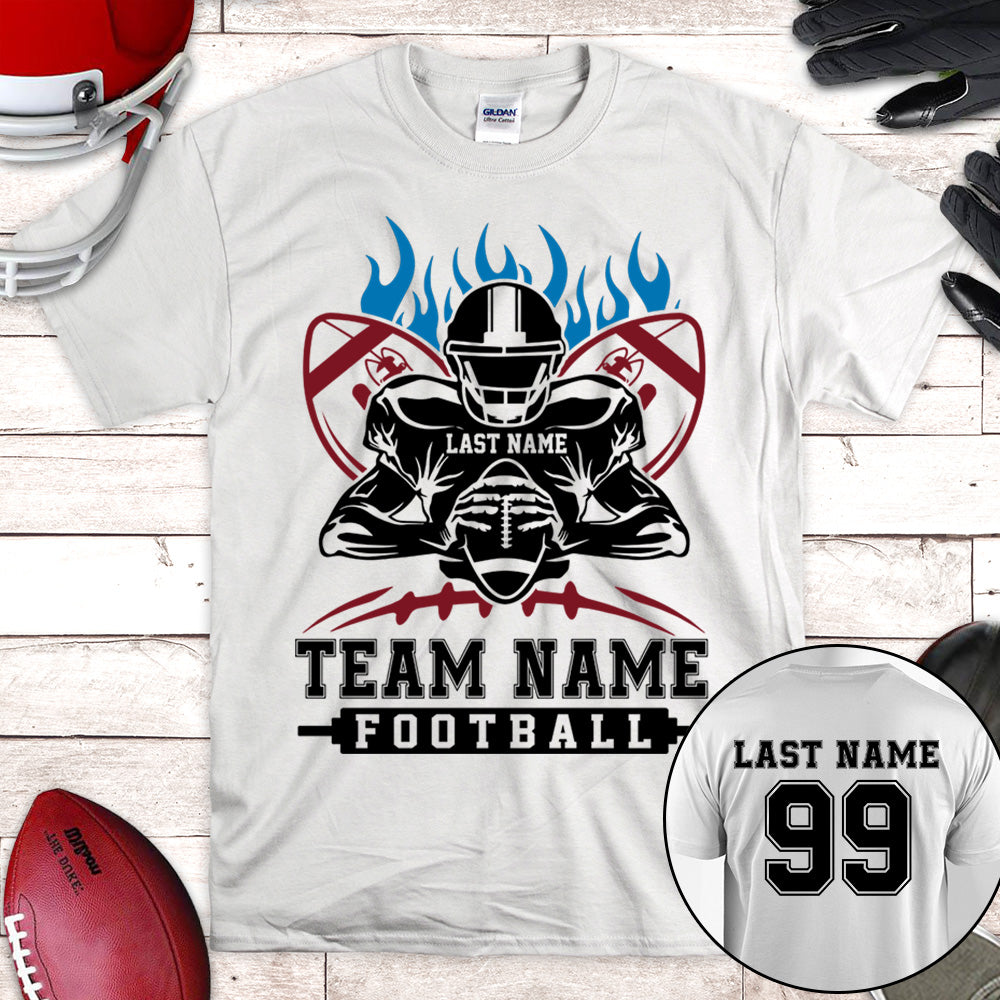 Personalized Shirt American Football Player All Over Print Shirt For Football Team, Football Family Game Day Shirt H2511
