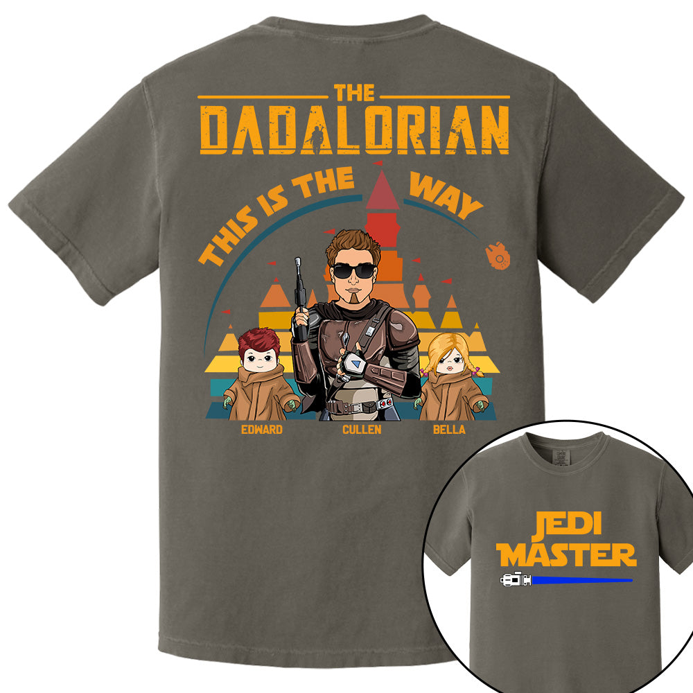 Jedi Master - The Dadalorian This Is The Way - Personalized Back Print Shirt For Dad Tu20