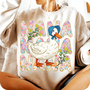 Floral Mama Goose - Personalized Shirt For Grandma Hv01