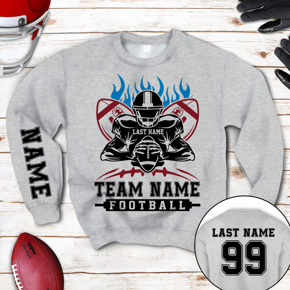 Personalized Shirt American Football Player All Over Print Shirt For Football Team, Football Family Game Day Shirt H2511