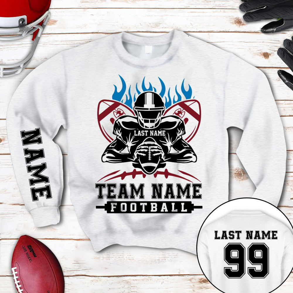 Personalized Shirt American Football Player All Over Print Shirt For Football Team, Football Family Game Day Shirt H2511