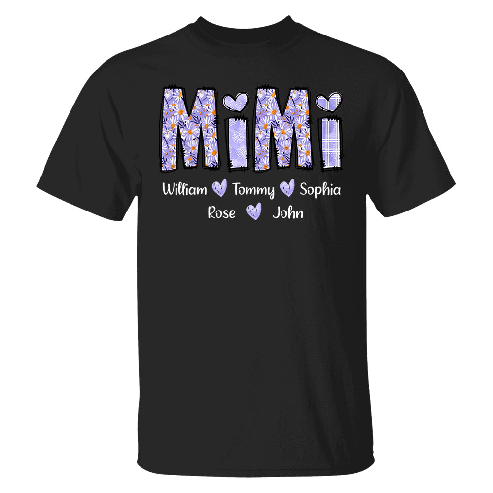 Mimi Purple Daisy - Personalized Shirt For Grandma Pt99