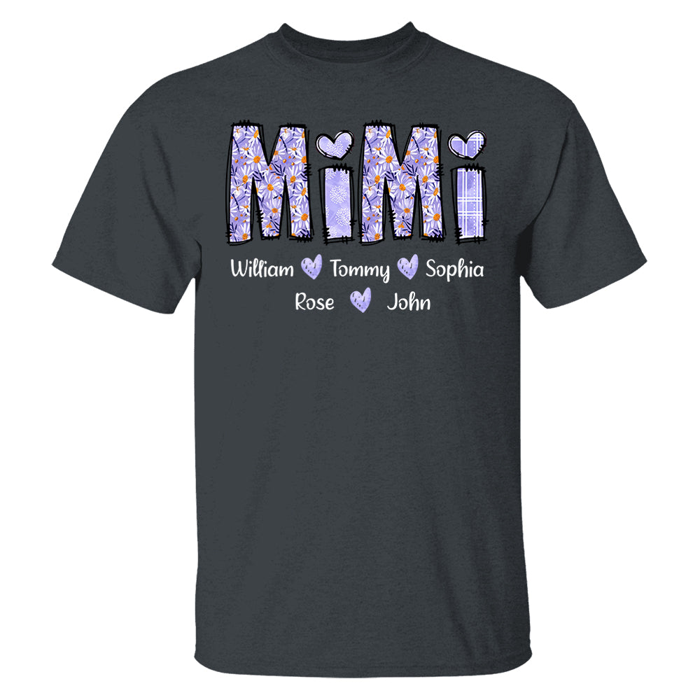 Mimi Purple Daisy - Personalized Shirt For Grandma Pt99
