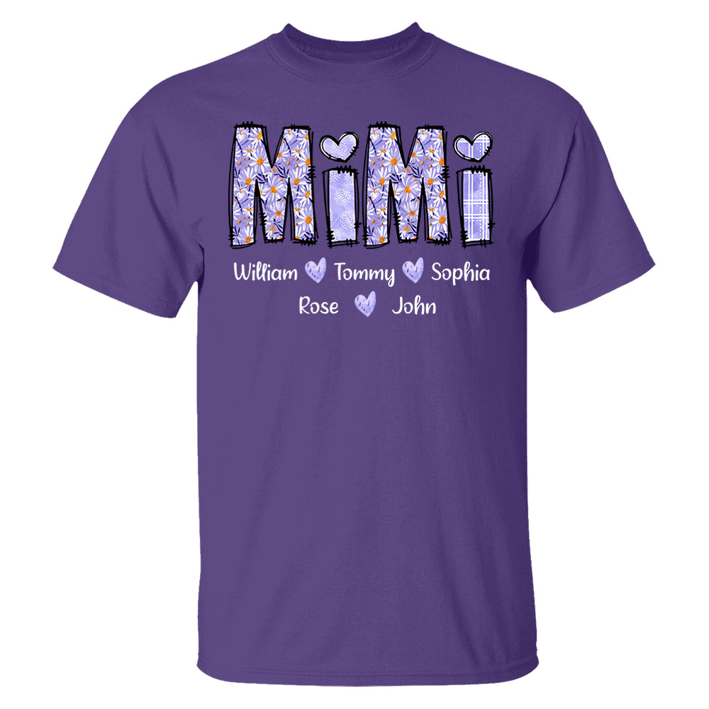 Mimi Purple Daisy - Personalized Shirt For Grandma Pt99