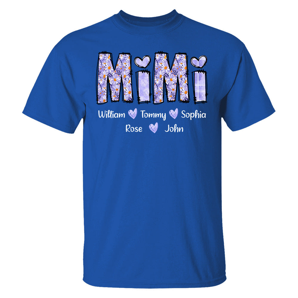 Mimi Purple Daisy - Personalized Shirt For Grandma Pt99