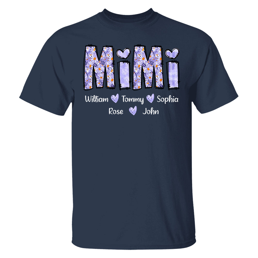 Mimi Purple Daisy - Personalized Shirt For Grandma Pt99