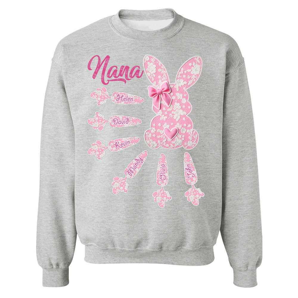 Grandma Easter Bunny Shirt - Personalized Shirt For Nana Mimi Gigi - Custom Carrots Kids NA04 Hn01