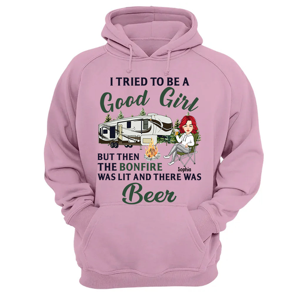 I Tried To Be A Good Girl - Camping For Life - Custom Shirt For Traveling Lovers NA04 Tm01