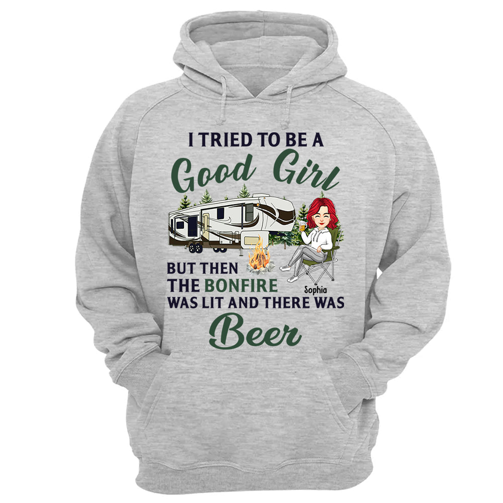 I Tried To Be A Good Girl - Camping For Life - Custom Shirt For Traveling Lovers NA04 Tm01