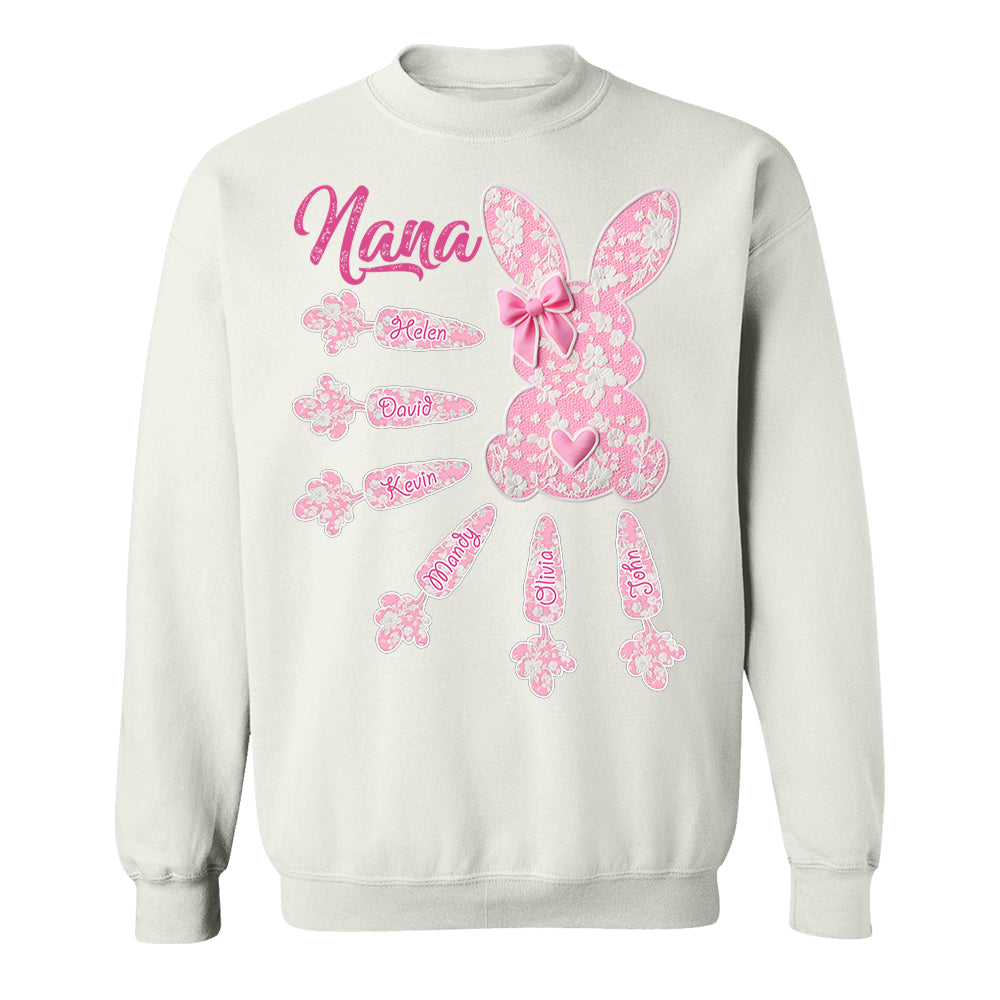 Grandma Easter Bunny Shirt - Personalized Shirt For Nana Mimi Gigi - Custom Carrots Kids NA04 Hn01