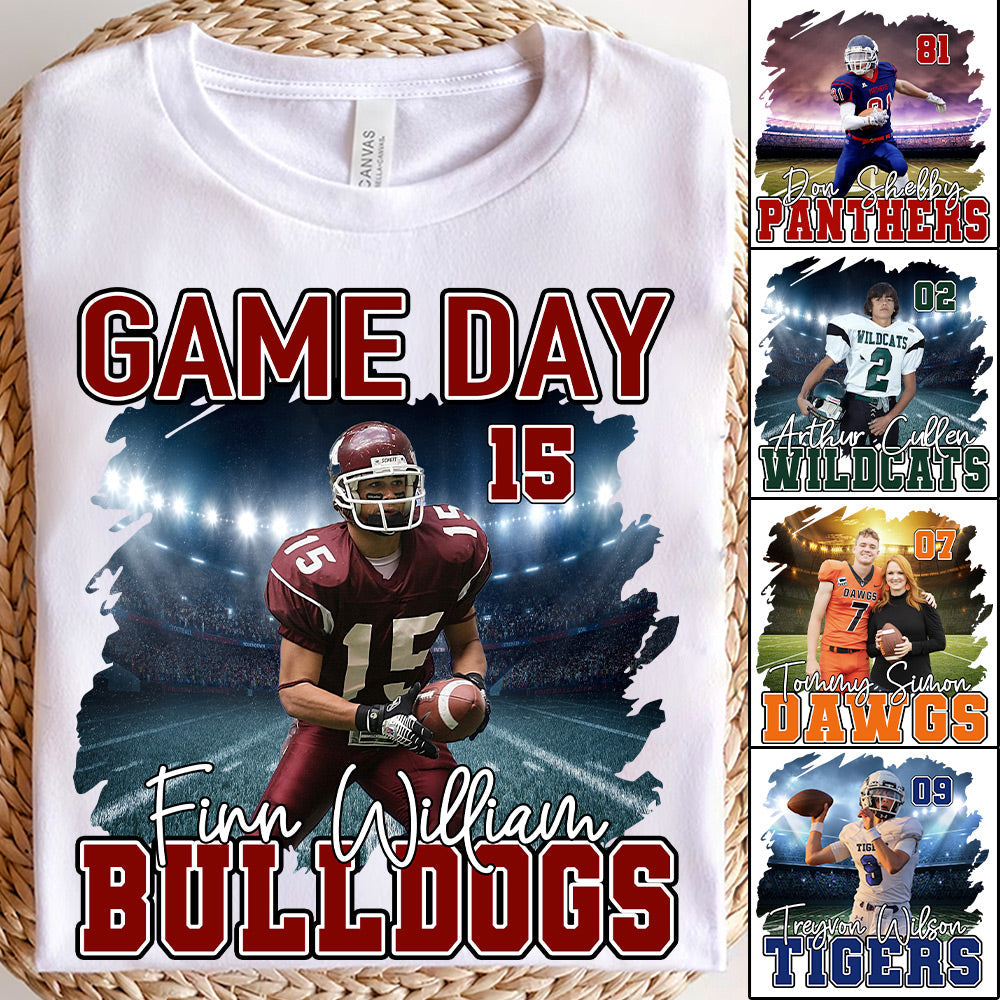 Custom Photo Football Game Day Personalized Shirt Custom Team Name