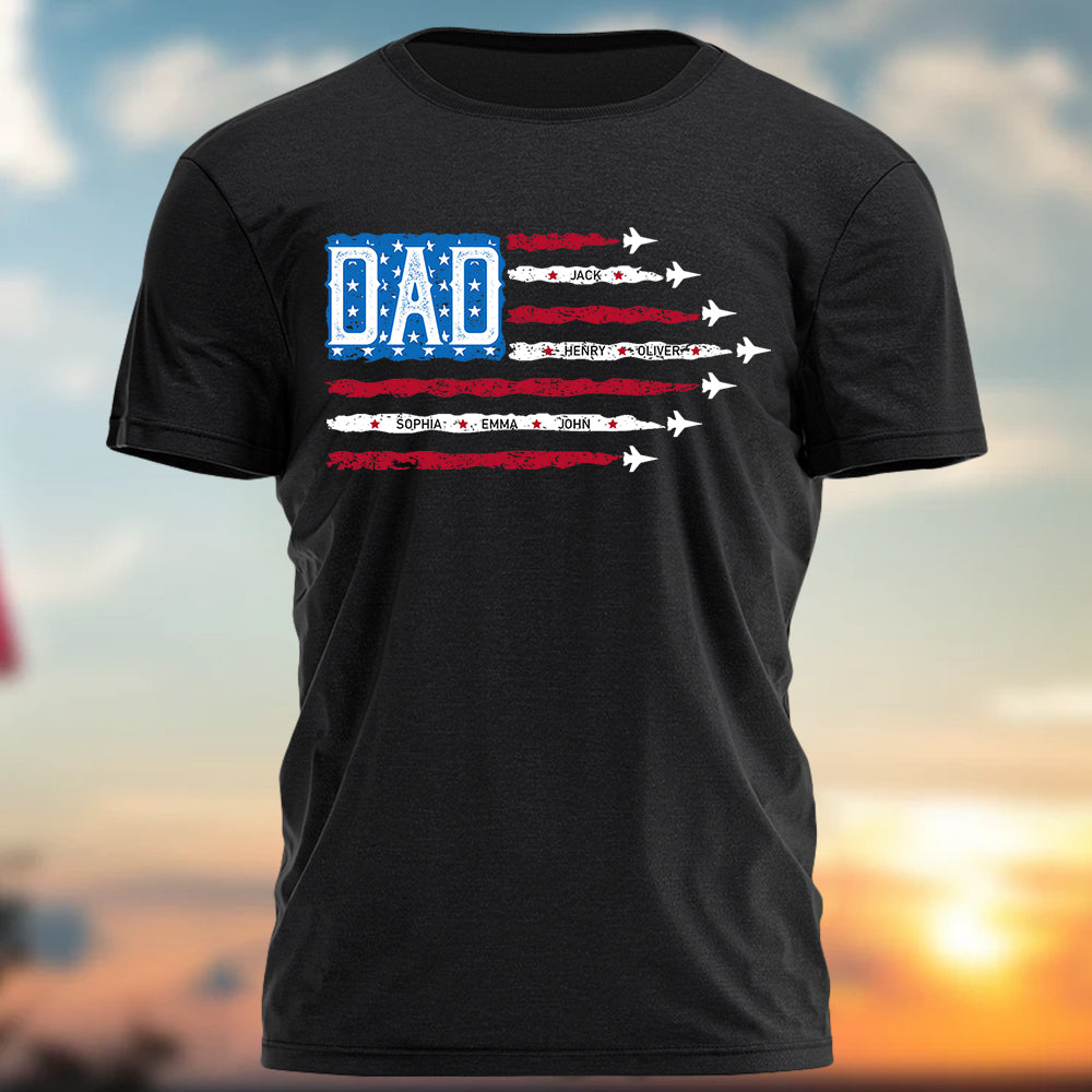 Father's Day - Custom Grandpa American Flag 4th Of July Shirt - N3005 VH01