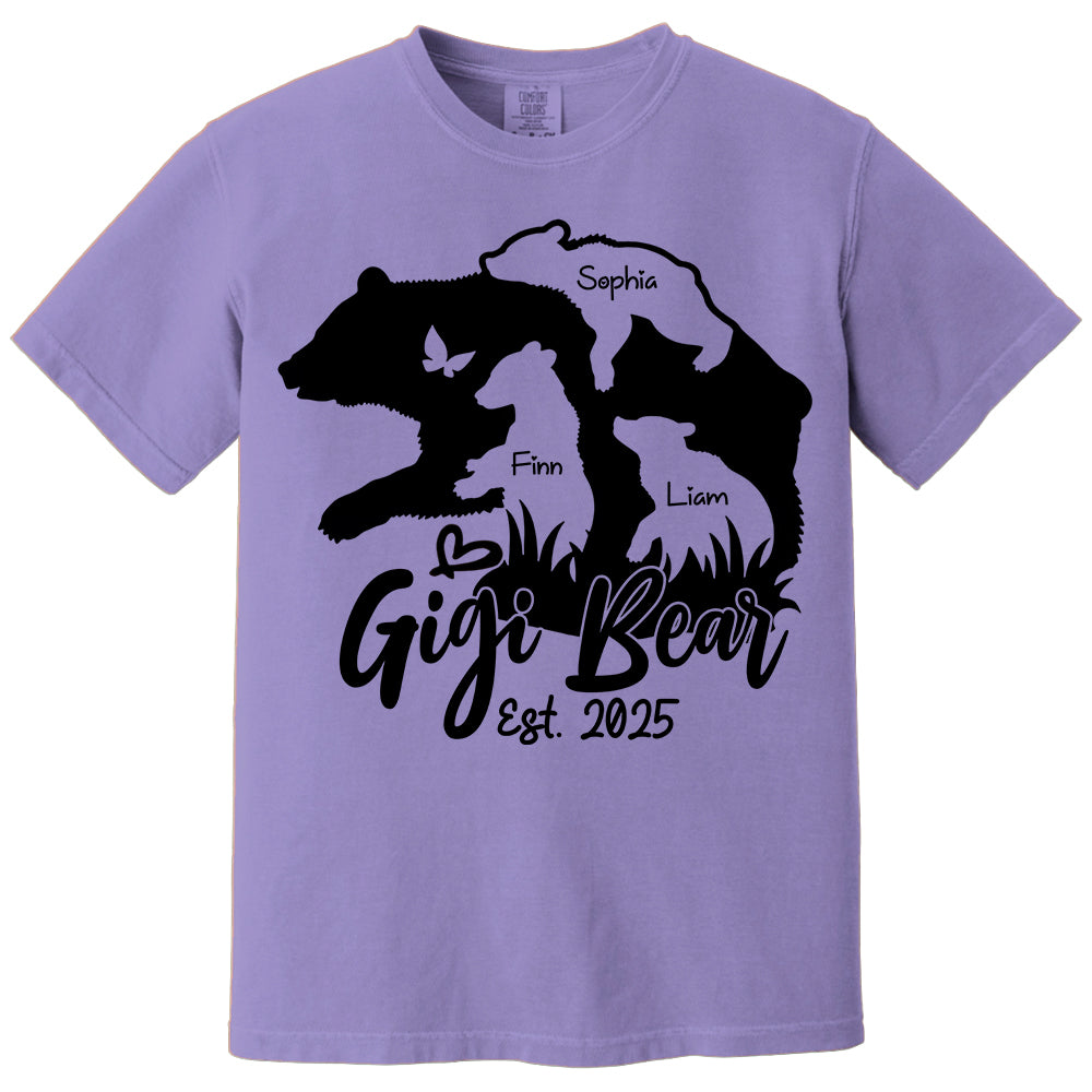 Grandma Bear - Custom Nickname Grandma Nana Gigi With Grandkids' Names NA04 Li29