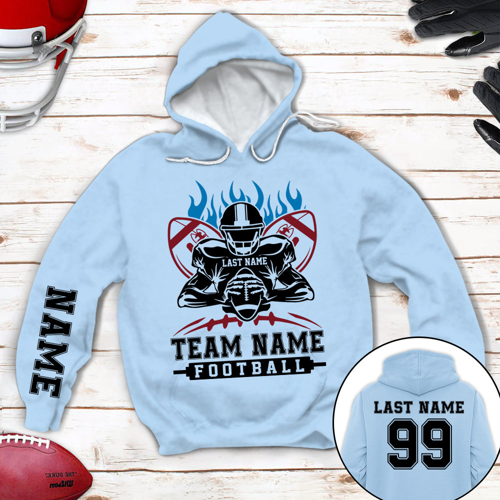 Personalized Shirt American Football Player All Over Print Shirt For Football Team, Football Family Game Day Shirt H2511