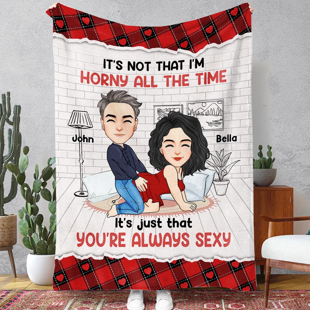 No Place I'd Rather Be Than By Your Side - Couple Personalized Custom Blanket - Christmas Gift For Husband Wife, Anniversary