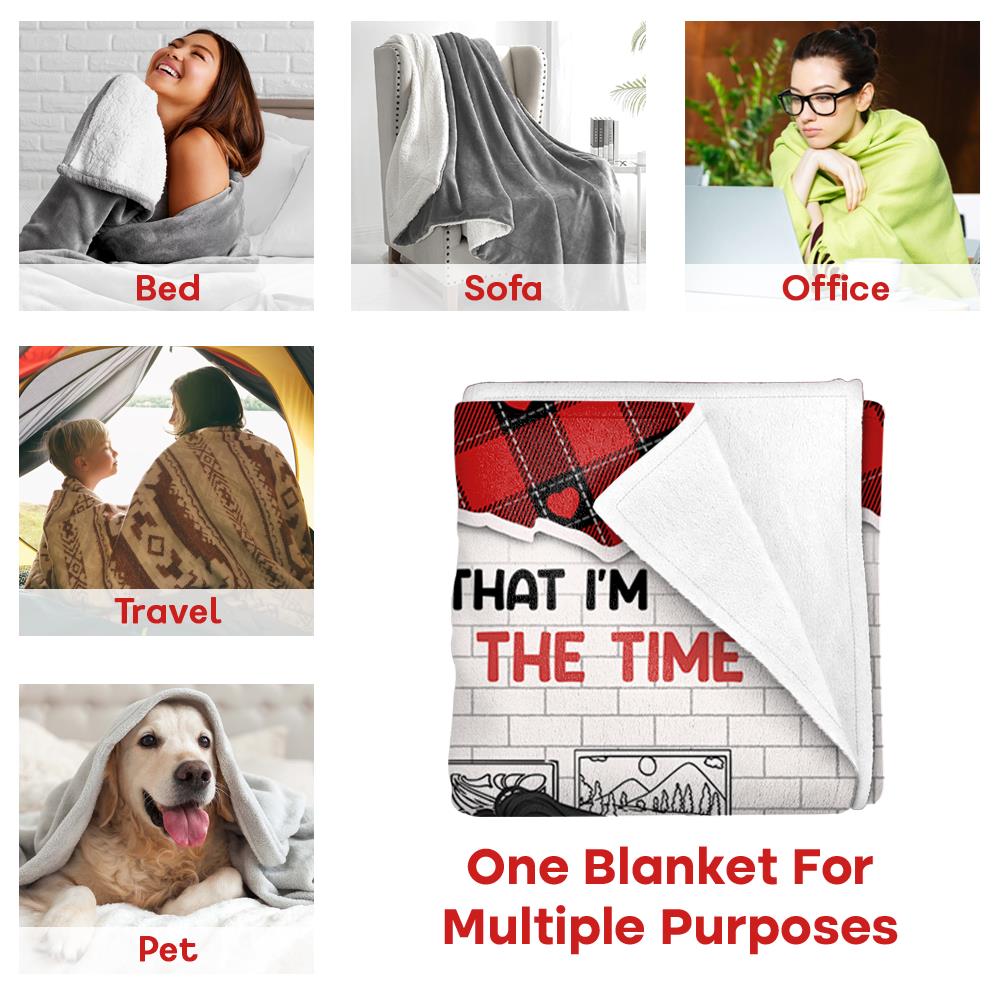 No Place I'd Rather Be Than By Your Side - Couple Personalized Custom Blanket - Christmas Gift For Husband Wife, Anniversary