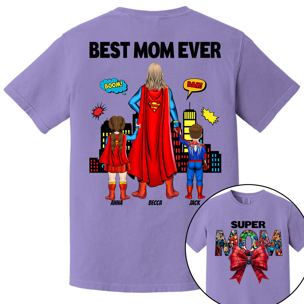 Super Mom, Best Mom Ever Shirt -  Personalized Shirt Gift For Mom vr2 DO98