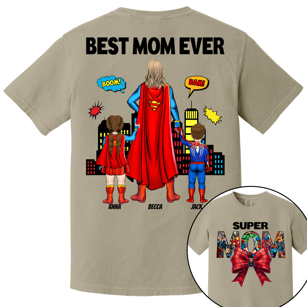 Super Mom, Best Mom Ever Shirt -  Personalized Shirt Gift For Mom vr2 DO98