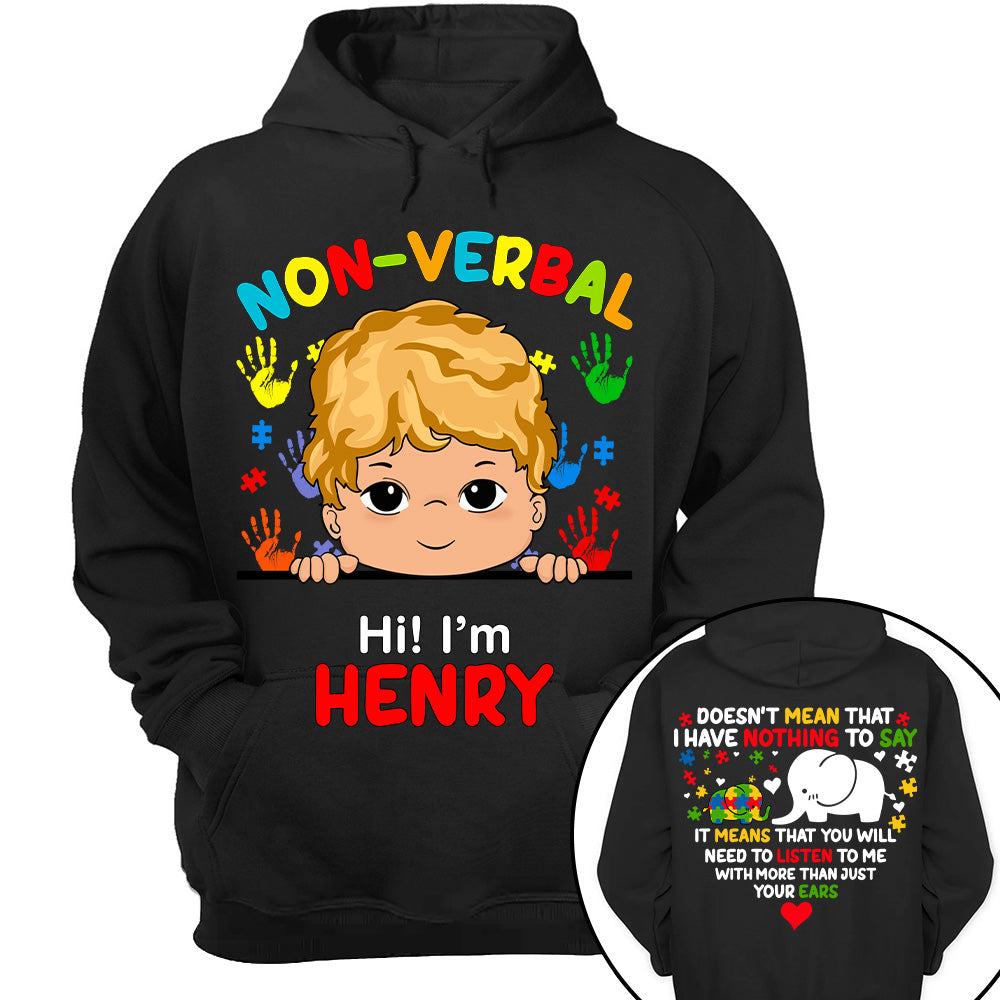 Non Verbal Children Autism - Personalized Shirts Tu20