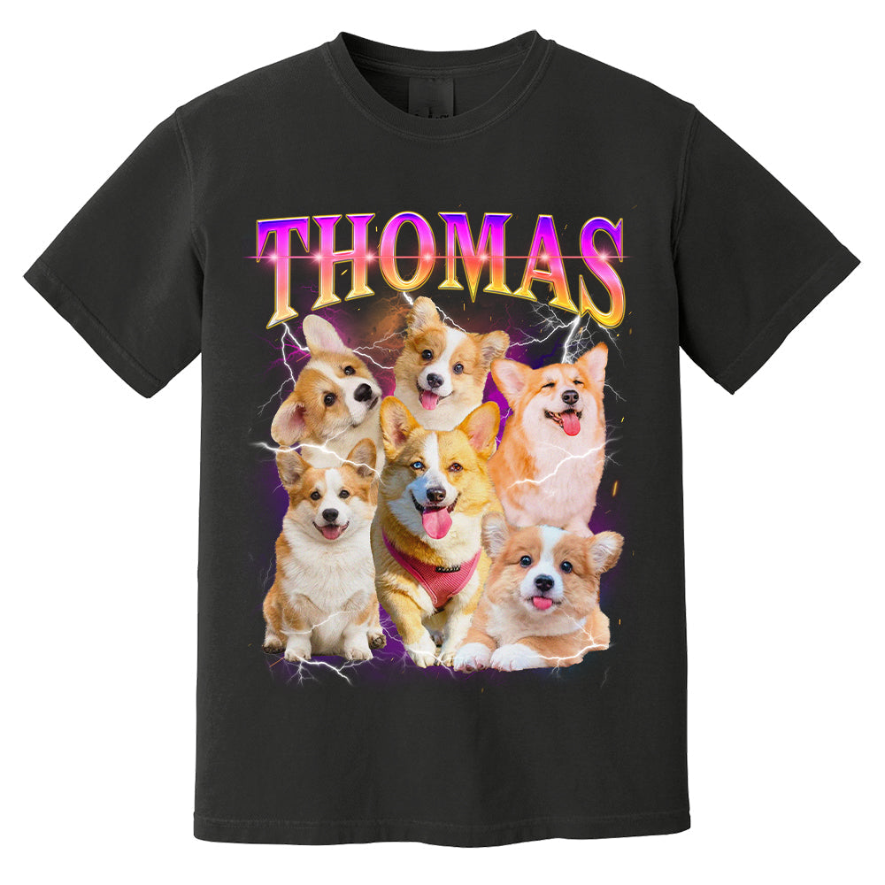 Custom Comfort Colors Dog Shirt, Custom Photo Vintage Graphic 90s T-shirt, Custom Photo Shirt, Custom Your Own Bootleg Idea Here, Insert Your Design