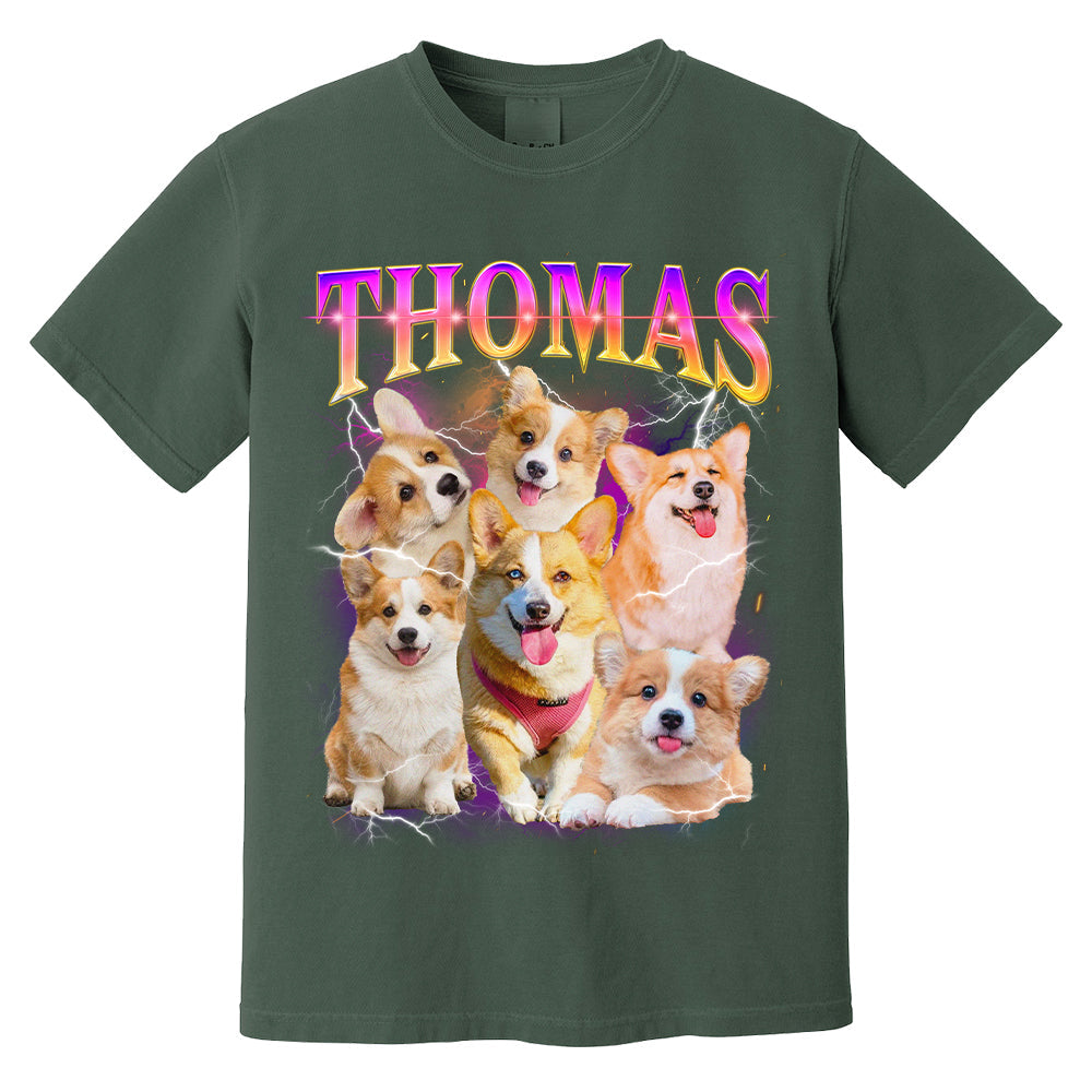 Custom Comfort Colors Dog Shirt, Custom Photo Vintage Graphic 90s T-shirt, Custom Photo Shirt, Custom Your Own Bootleg Idea Here, Insert Your Design